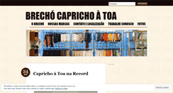 Desktop Screenshot of brechocaprichoatoa.wordpress.com