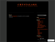 Tablet Screenshot of crystalake.wordpress.com