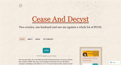 Desktop Screenshot of ceaseanddecyst.wordpress.com