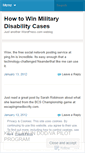 Mobile Screenshot of militarydisabilitylaw.wordpress.com