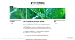 Desktop Screenshot of greatonlinebizz.wordpress.com