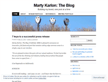 Tablet Screenshot of martykarlon.wordpress.com