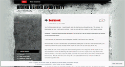 Desktop Screenshot of hidingbehindanonymity.wordpress.com