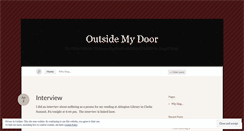 Desktop Screenshot of outsidemydoor.wordpress.com