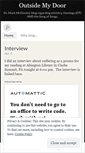 Mobile Screenshot of outsidemydoor.wordpress.com