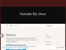 Tablet Screenshot of outsidemydoor.wordpress.com