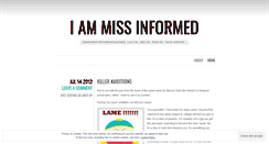 Desktop Screenshot of iammissinformed.wordpress.com