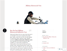 Tablet Screenshot of militarymotorcyclevest.wordpress.com