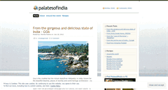 Desktop Screenshot of palatesofindia.wordpress.com