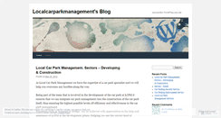 Desktop Screenshot of localcarparkmanagement.wordpress.com