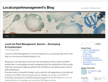 Tablet Screenshot of localcarparkmanagement.wordpress.com