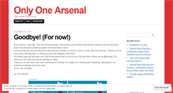 Desktop Screenshot of onlyonearsenalblog.wordpress.com