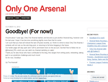 Tablet Screenshot of onlyonearsenalblog.wordpress.com