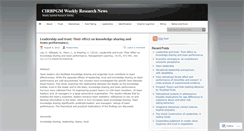 Desktop Screenshot of bizpsynews.wordpress.com