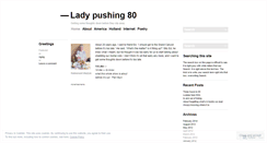 Desktop Screenshot of ladypushing80.wordpress.com