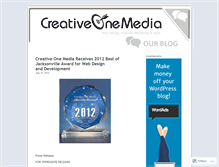 Tablet Screenshot of creativeonemedia.wordpress.com