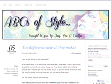 Tablet Screenshot of abcsofstyle.wordpress.com