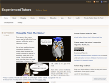 Tablet Screenshot of experiencedtutors.wordpress.com