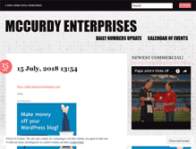 Tablet Screenshot of mccurdyenterprises.wordpress.com