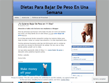 Tablet Screenshot of dietasparabajardepesoenunasemana.wordpress.com