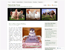 Tablet Screenshot of creaturetalk.wordpress.com