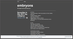 Desktop Screenshot of embryons.wordpress.com