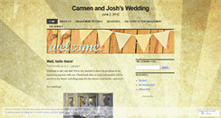 Desktop Screenshot of joshandcarmswedding.wordpress.com