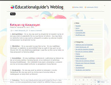 Tablet Screenshot of educationalguide.wordpress.com