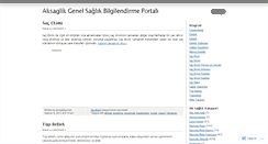 Desktop Screenshot of aksaglikportali.wordpress.com