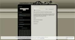 Desktop Screenshot of cheatspros.wordpress.com