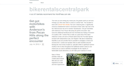 Desktop Screenshot of bikerentalscentralpark.wordpress.com