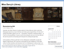 Tablet Screenshot of missdarcyslibrary.wordpress.com
