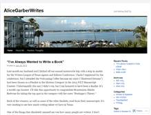 Tablet Screenshot of alicegarber.wordpress.com