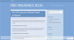 Desktop Screenshot of freeinsuranceblog.wordpress.com