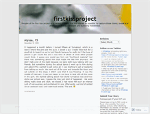 Tablet Screenshot of firstkissproject.wordpress.com