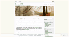 Desktop Screenshot of eyeonecm.wordpress.com
