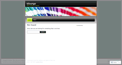 Desktop Screenshot of kilounge.wordpress.com