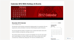 Desktop Screenshot of calendars2012.wordpress.com
