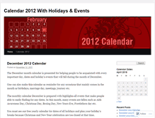Tablet Screenshot of calendars2012.wordpress.com