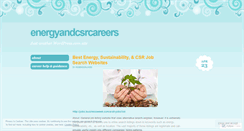 Desktop Screenshot of energyandcsrcareers.wordpress.com