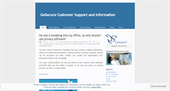 Desktop Screenshot of gosecuresupport.wordpress.com