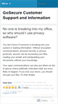 Mobile Screenshot of gosecuresupport.wordpress.com