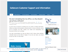 Tablet Screenshot of gosecuresupport.wordpress.com