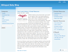 Tablet Screenshot of bilingualbabyblog.wordpress.com