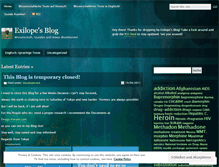 Tablet Screenshot of exilope.wordpress.com