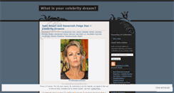 Desktop Screenshot of dreamingofcelebrities.wordpress.com