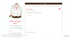 Desktop Screenshot of ofthebrighterside.wordpress.com