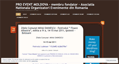 Desktop Screenshot of proeventmoldova.wordpress.com