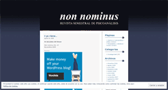 Desktop Screenshot of nonnominus.wordpress.com