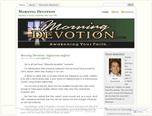 Tablet Screenshot of morningdevotion.wordpress.com